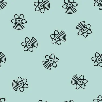 Quantum internet future technology line seamless pattern Stockillustratie