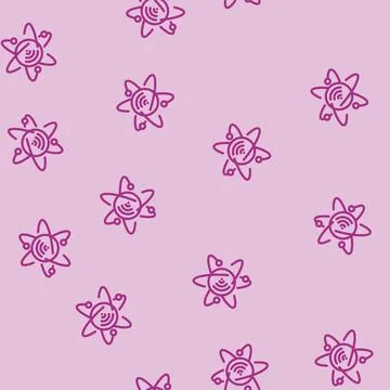 Quantum internet future technology line vector seamless pattern Stock Illustration