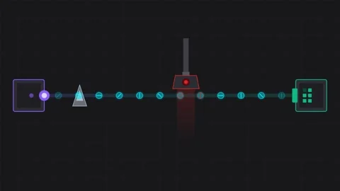 Quantum Key Distribution Bb84 Protocol Photon Polarization Transmission Flo.. Stock Footage 347627286