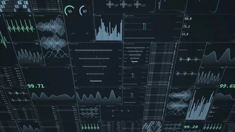 Quantum-lab-telemetry-canopy-steel-overhead-grid-loop Stock Footage 343622862