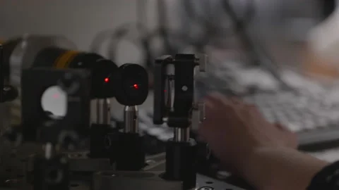 Quantum Laser Stock Footage 147748656