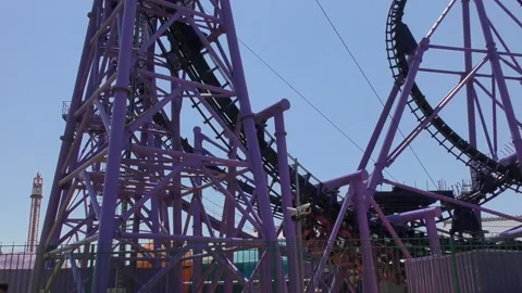 Quantum leap attraction in Sochi Russia Stock Footage 138076225