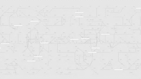 Quantum Mainframe Binary Logic Tree: Advanced AI Algorithm Process Network Stock Footage 339976485