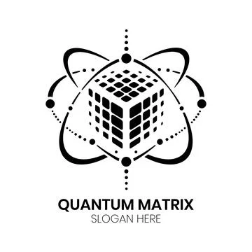 Quantum Matrix Logo for Cloud Tech Illustrazione stock