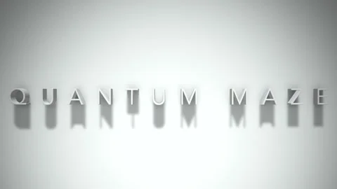 Quantum maze 3D title animation with shadows on a white background Stock Footage 297904605
