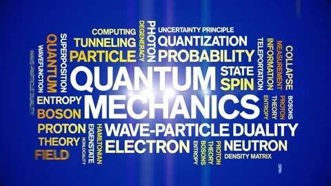 Quantum Mechanics animated word cloud,animation tag typography seamless loop. 스톡 동영상 325053461