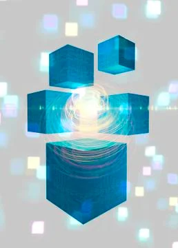 Quantum mechanics, artwork Stock Illustration