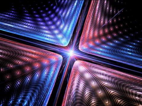 Quantum mechanics background Illustrazione stock