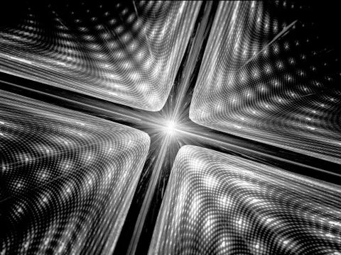 Quantum mechanics black and white texture Stock Illustration