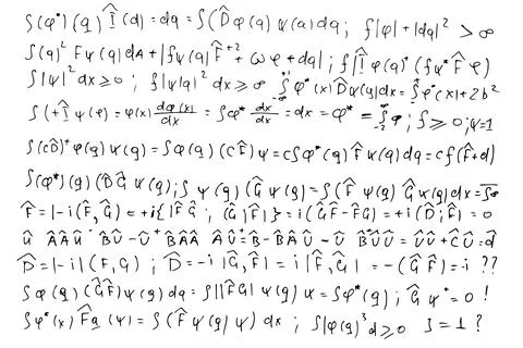 Quantum mechanics. Scientific formulas. 스톡 일러스트