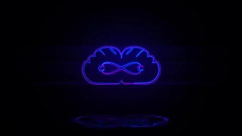 Quantum in neon effect mp4 video イラスト素材