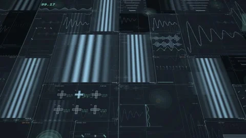 Quantum-optics-bench-deck-steel-deep-perspective-loop Stock Footage 343623520
