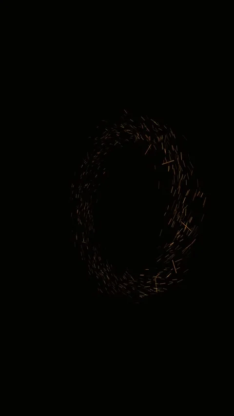 Quantum Orange Flow Generative Particle Field Motion Graphic, UHD 4K Vertica Stock Footage 335659622