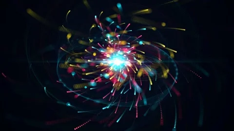 Quantum Particle Collider Energy Burst Collision Loop Stock Footage 343073896