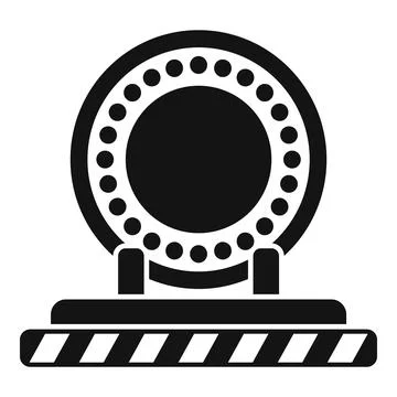 Quantum physics experiment machine with magnetic field generating portal Stock Illustration