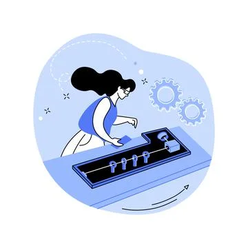 Quantum physics isolated cartoon vector illustrations. Stock Illustration