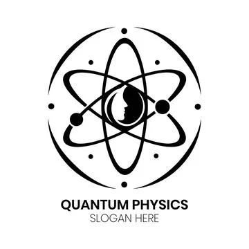 Quantum Physics Logo for Science Lab Stock Illustration