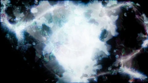 Quantum physics scene in sub atomic scale Stockbeeldmateriaal 91669345