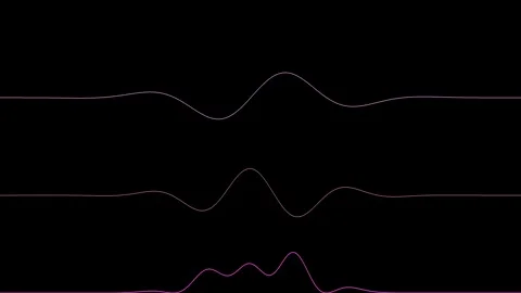 Quantum probability wave animation 4K Stock Footage 336517117