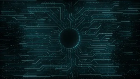 Quantum processing. Deep learning artificial intelligence. Future new technology Stock Footage 295176705