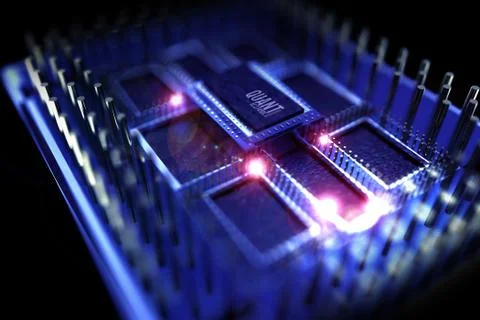 Quantum processor Stock Illustration