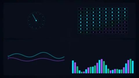 Quantum Processor Telemetry Science Dashboard 스톡 동영상 345105544