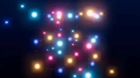 Quantum qubit lattice grid animation 스톡 동영상 339332792