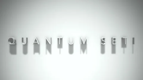 Quantum seti 3D title animation with shadows on a white background Video stock 297906077