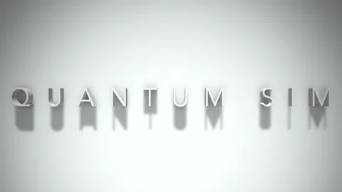 Quantum sim 3D title animation with shadows on a white background Stock Footage 297022382