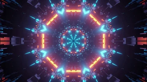 Quantum slip into different dimension in slow motion revealing futuristic Stock Footage 129724301