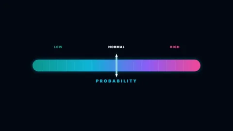 Quantum-stochastic-probability- range slider Stockbeeldmateriaal 345643603