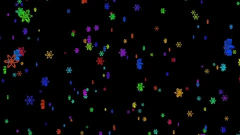 Quantum swirls. the camera flies through particles.rotating particles changing Stock Footage 85326519