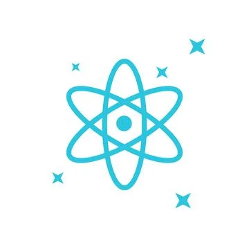 Quantum technologies icon. Isolated on white background. From blue icon set Illustrazione stock