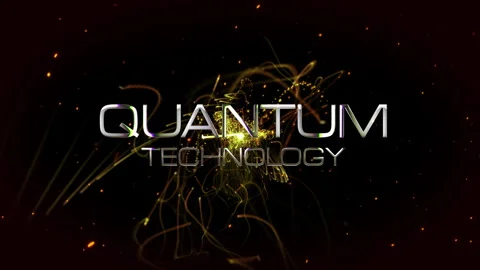 Quantum Technology cinematic title abstract background Stock Footage 301977773