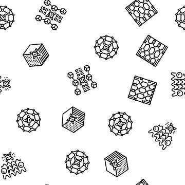 Quantum technology data science seamless pattern vector Stock Illustration