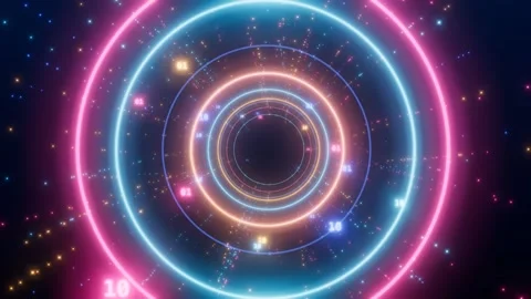 Quantum tunnel flythrough streams animation Stock Footage 339333296
