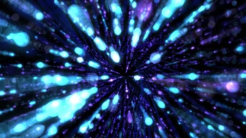 Quantum tunnel with particle waves Stock Footage 147998919