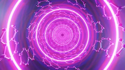 Quantum Tunnel: A Voyage Through Molecular Symmetry イラスト素材