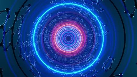 Quantum Tunnel: A Voyage Through Molecular Symmetry イラスト素材