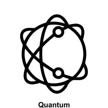 Quantum vector icon design. Stock Illustration