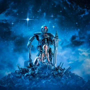 The quantum warrior Stock-Illustration