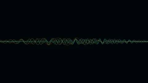 Quantum Wave - Glowing Quantum Waveform Animation Stock Footage 340364721