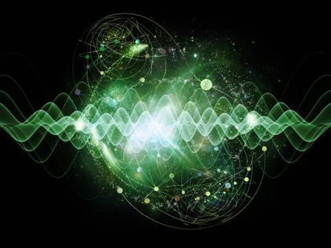 Quantum Wave Illustrazione stock
