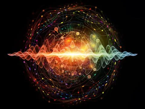 Quantum Wave Illustrazione stock