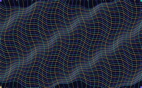 Quantum Wave Mesh Abstract Geometric Light Pattern Stock Illustration