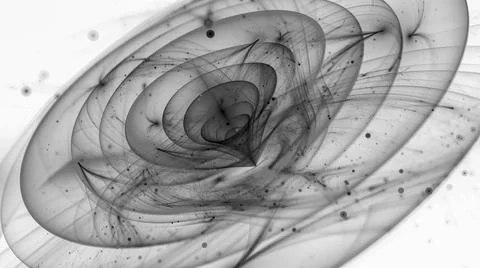 Quantum waves in space inverted black and white intensity map Stock Photos
