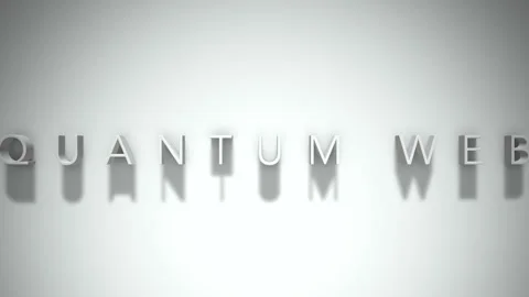 Quantum Web 3D title animation with shadows on a white background Stock Footage 296744735