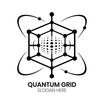 Quantum Work Logo for Corporate Tech Stock Illustration