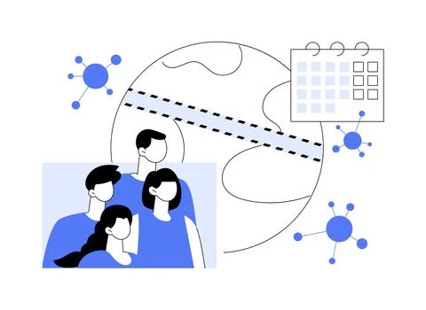 Quarantine abstract concept vector illustration. Stock Illustration