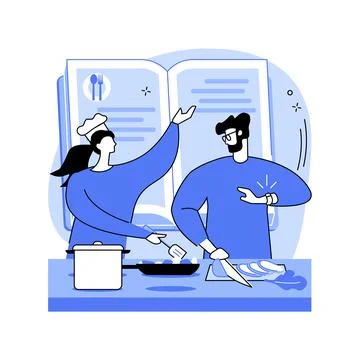 Quarantine cooking abstract concept vector illustration. イラスト素材